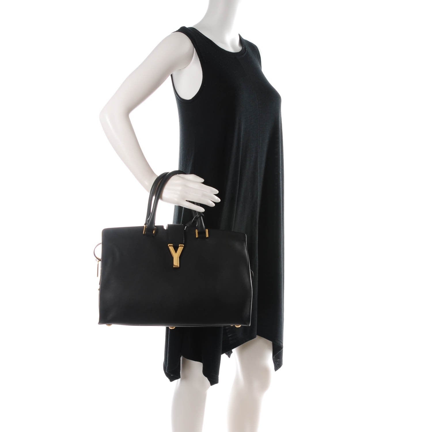 Saint Laurent Calfskin Medium Classic Y Cabas Black 2 of 7