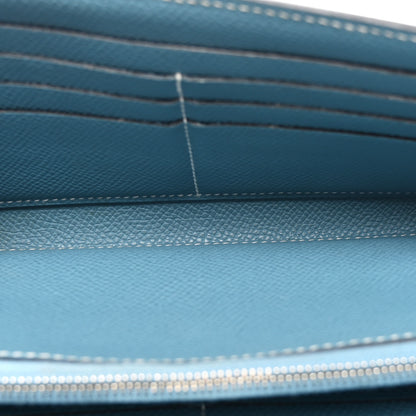 Hermes Epsom Kelly Longue Wallet Blue Jean 5 of 10