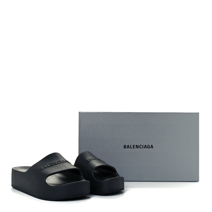 Balenciaga Rubber Chunky Platform Slide Sandals 41 Black 8 of 8