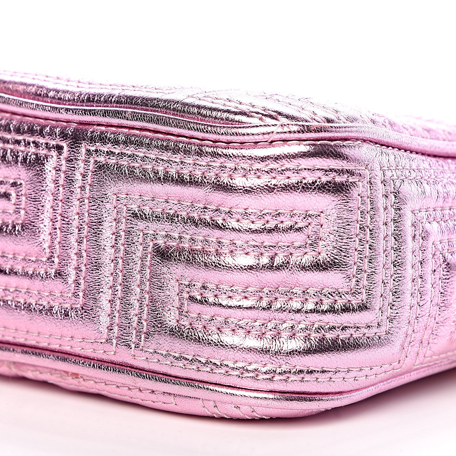 Versace Metallic Nappa Quilted Icon Camera Bag Rosa 9 of 9