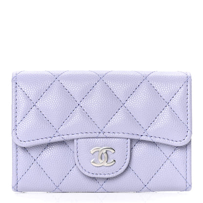 Chanel Caviar Quilted Flap Card Holder Wallet Light Purple 1 of 6