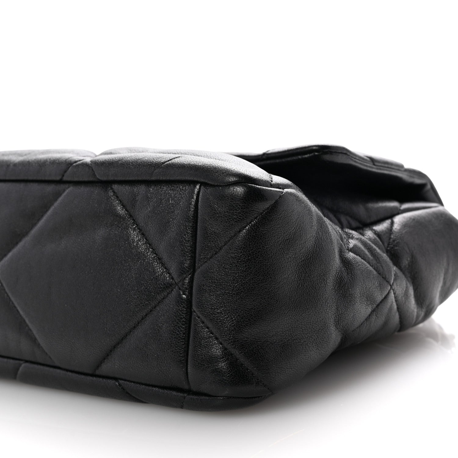 Chanel Shiny Goatskin Quilted Large Chanel 19 Flap Black 10 of 10