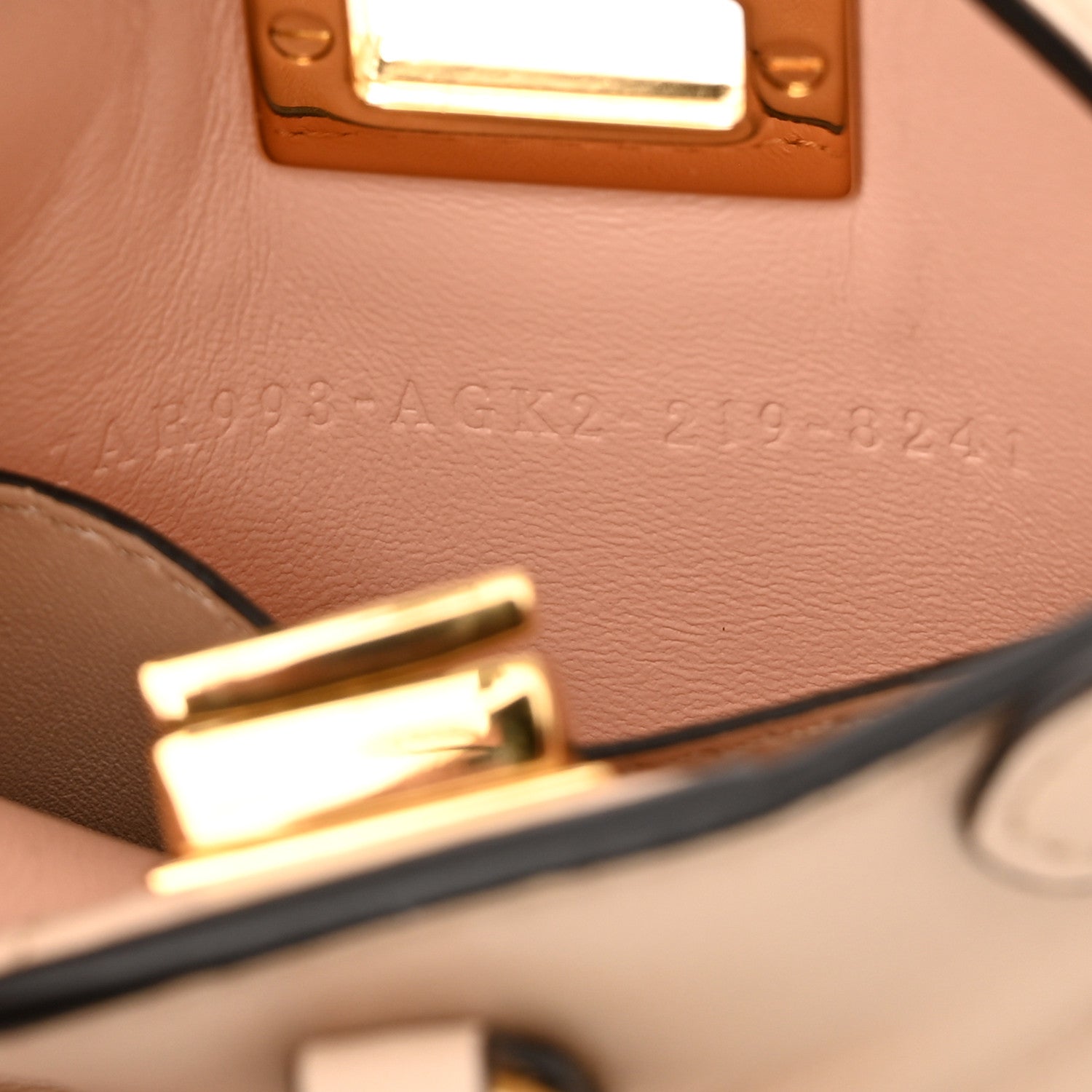 Fendi Nappa Sigma Pico Peekaboo Charm Poudre 7 of 10