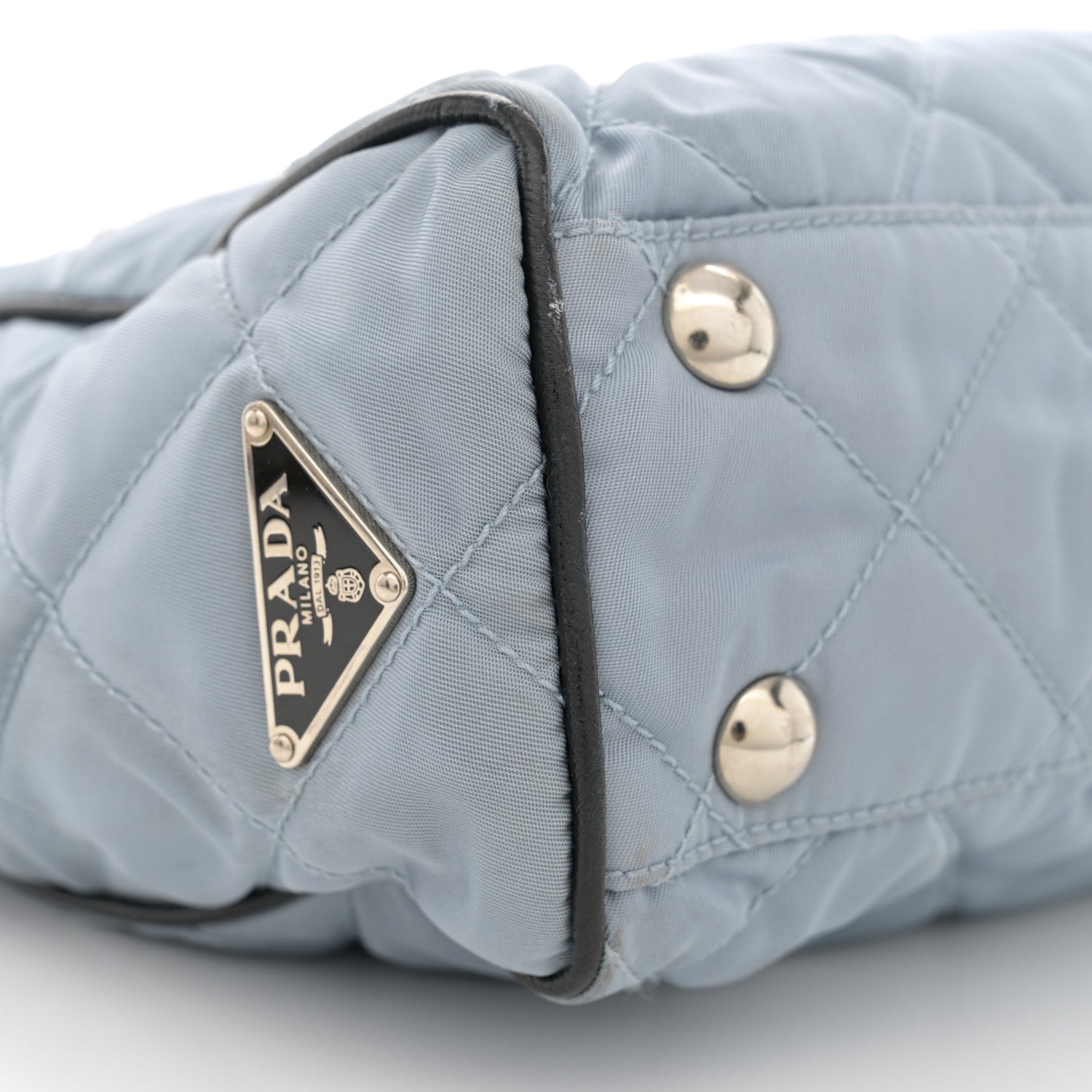 Prada Tessuto Nylon Impunturato Quilted Shopping Tote Pervinca 9 of 13