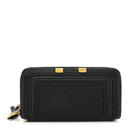 Chloe Grained Calfskin Marcie Long Zip Around Wallet Black 1 of 10