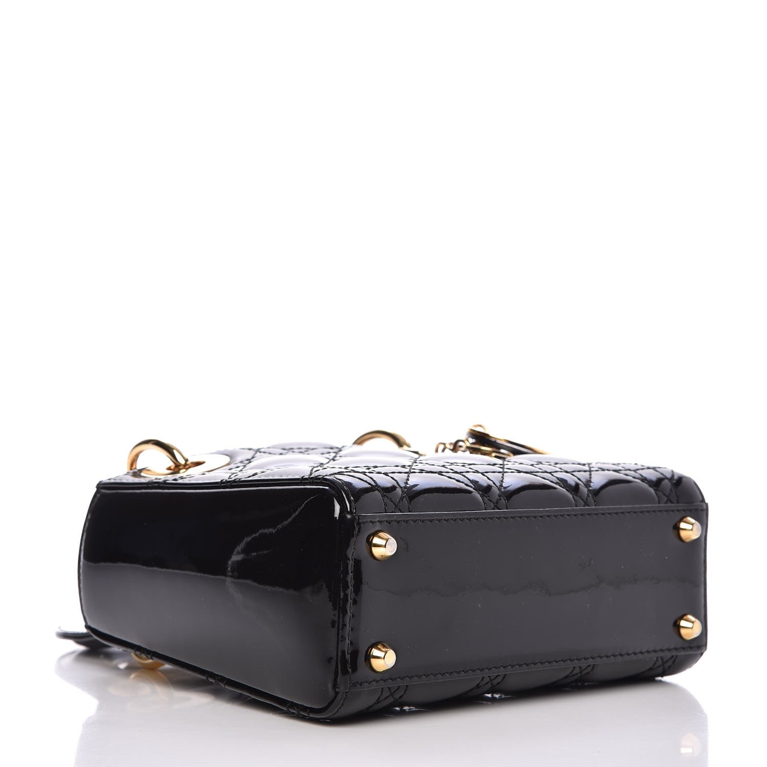 Christian Dior Patent Cannage Mini Lady Dior Black 4 of 6