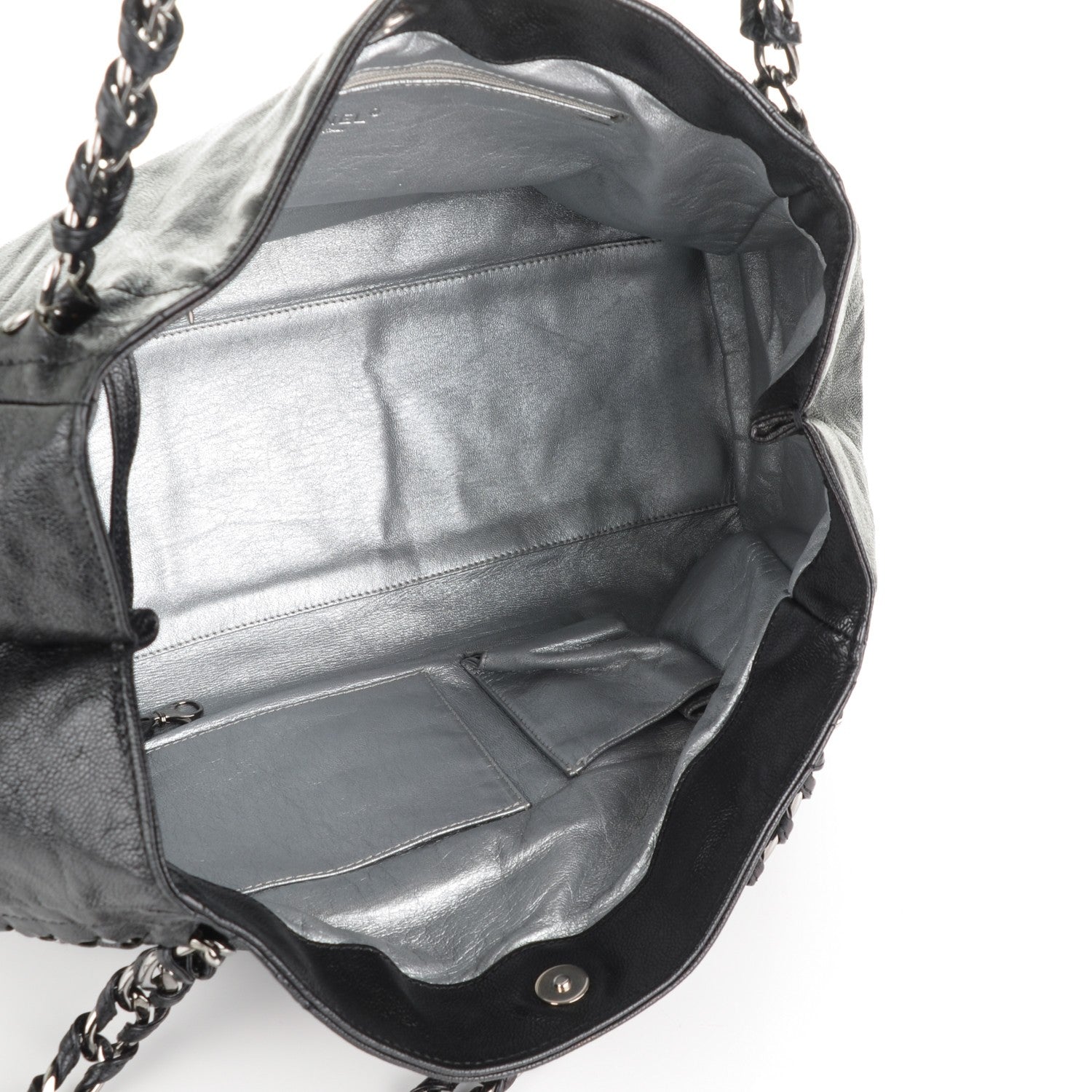 Chanel Glazed Caviar East West Modern Chain Tote Black 5 of 7