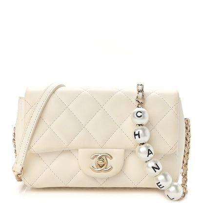 Chanel Lambskin Quilted Mini My Precious Flap White 1 of 17