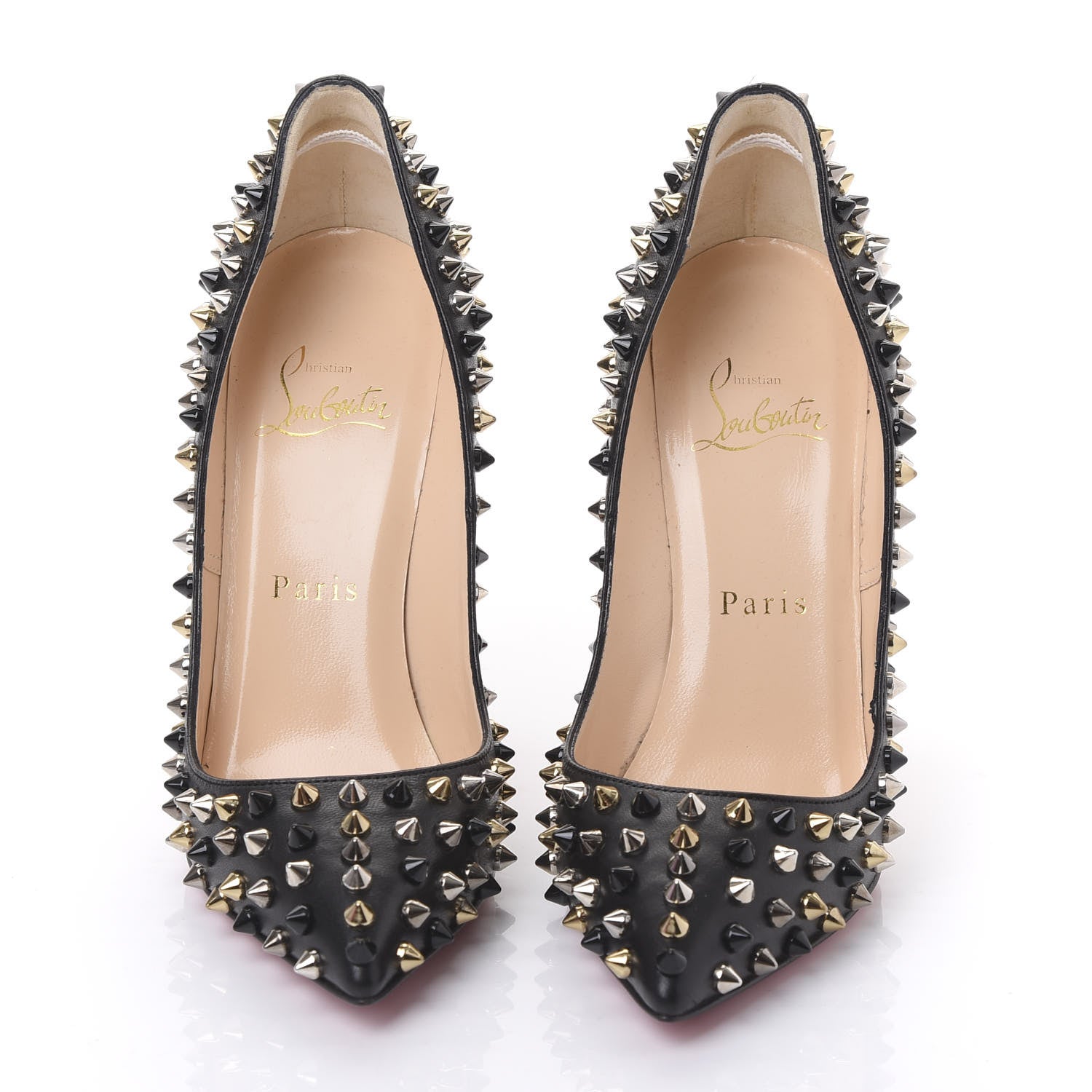 Christian Louboutin Nappa Pigalle Spikes 120 Pumps 35 Black 2 of 8