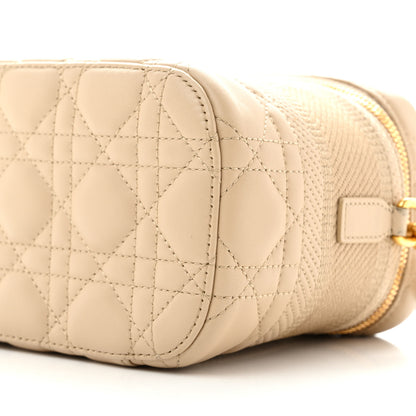 Christian Dior Lambskin Cannage Small Diortravel Vanity Case Light Beige 10 of 12