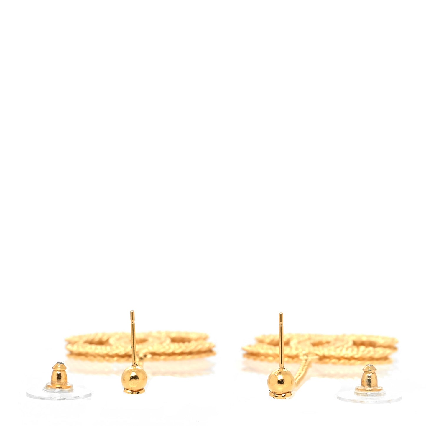 CC Drop Earrings Matte Gold