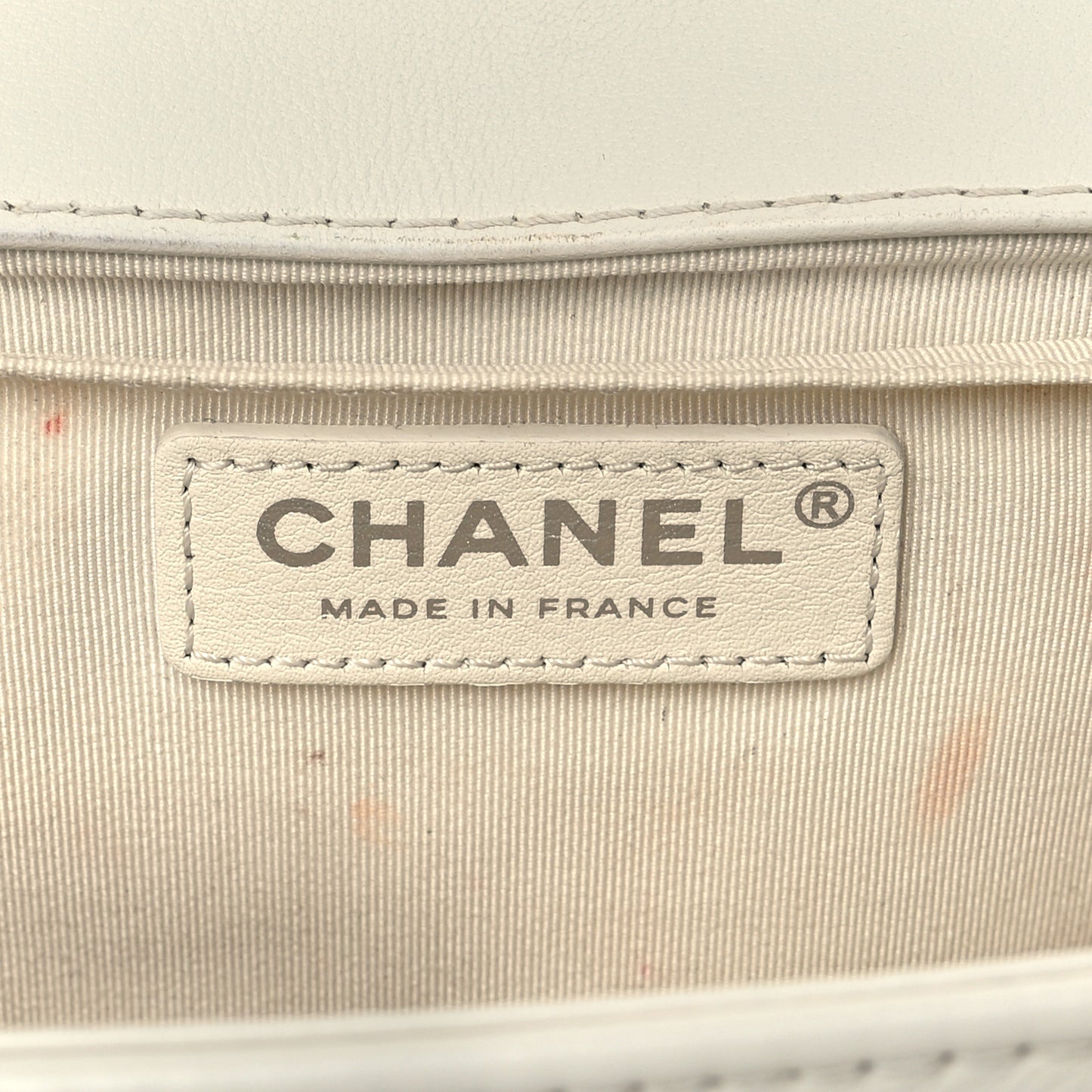 Calfskin Sequin Medium Boy Chanel Flap White