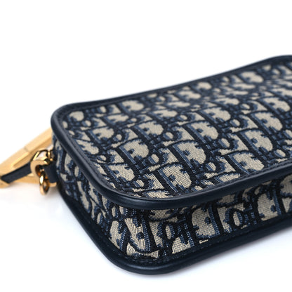 Christian Dior Oblique Diorquake Clutch Blue 8 of 9