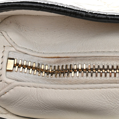 Chanel Aged Calfskin Quilted Small Gabrielle Hobo Black White 10 of 11