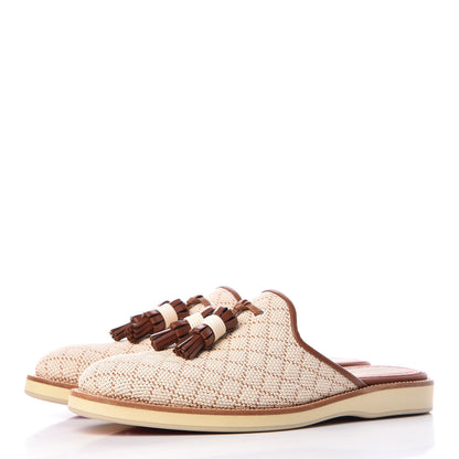Christian Louboutin Calf Nappa Paille Matelasse Mens Youseffo Flat 41 Beige Cuoio 3 of 8