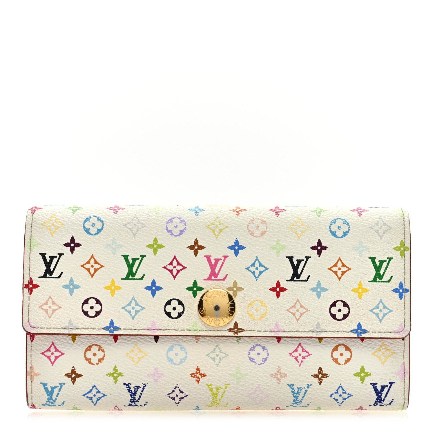 Louis Vuitton Monogram Multicolor Sarah Wallet White 1 of 11