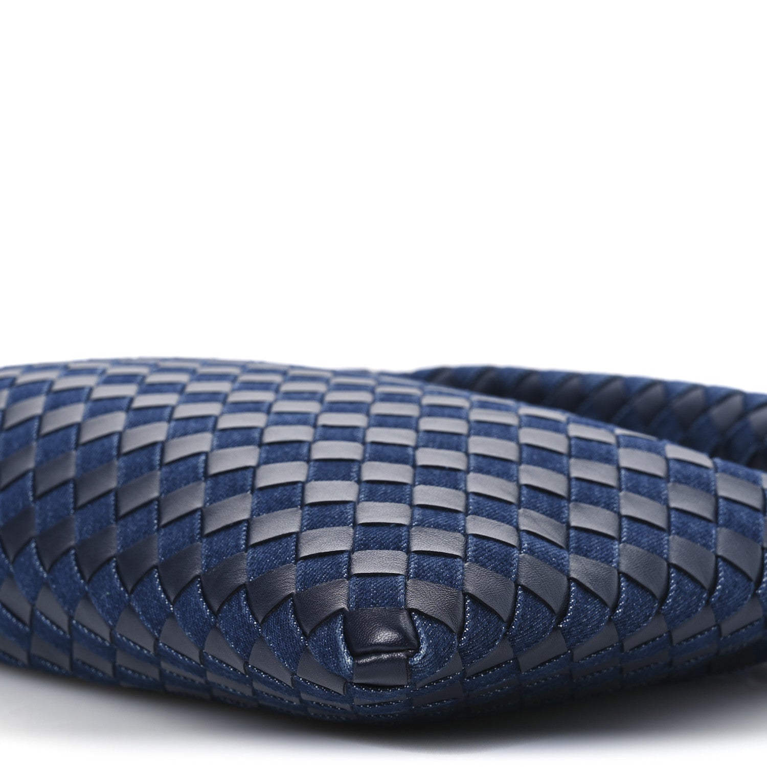 Bottega Veneta Denim Calfskin Intrecciato Small Hop Abyss Indigo