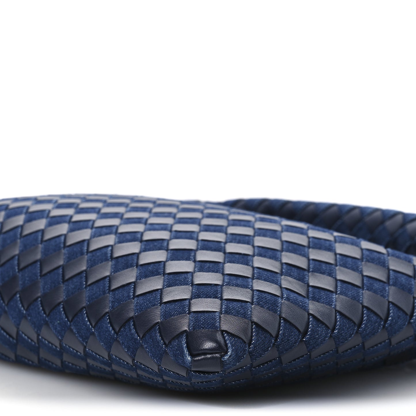 Denim Calfskin Intrecciato Small Hop Abyss Indigo