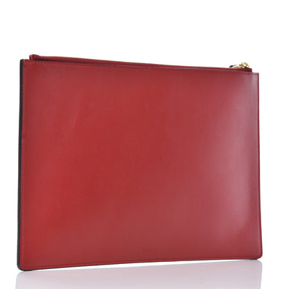 Gucci GG Supreme Monogram Bosco Patch Zip Pouch Beige Malva Hibiscus Red 3 of 13