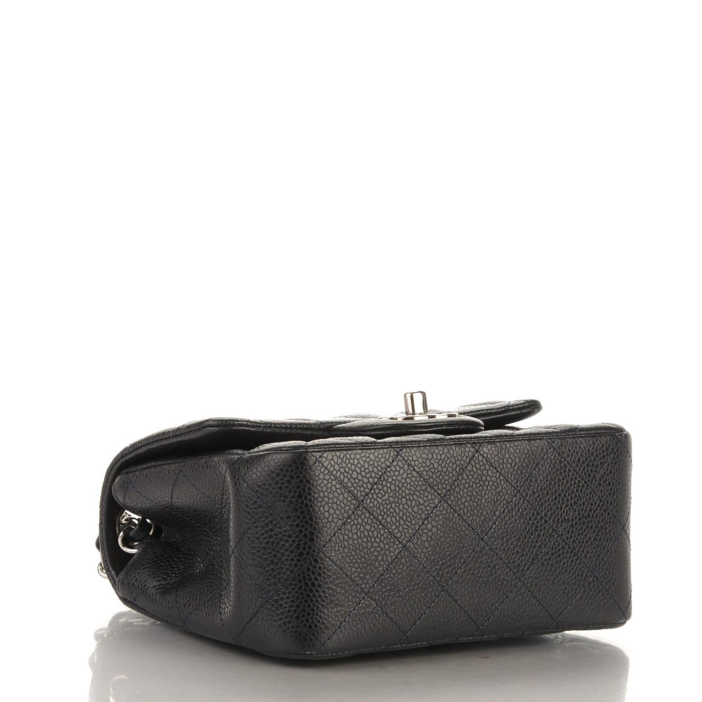 Caviar Quilted Mini Square Flap Navy