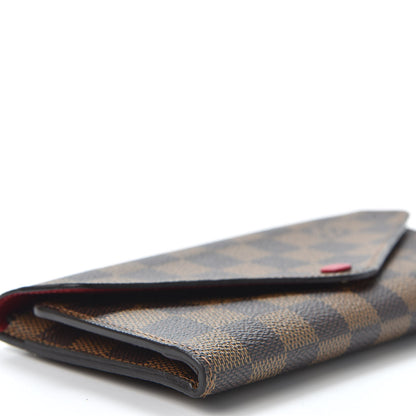 Louis Vuitton Damier Ebene Josephine Wallet Red 5 of 9