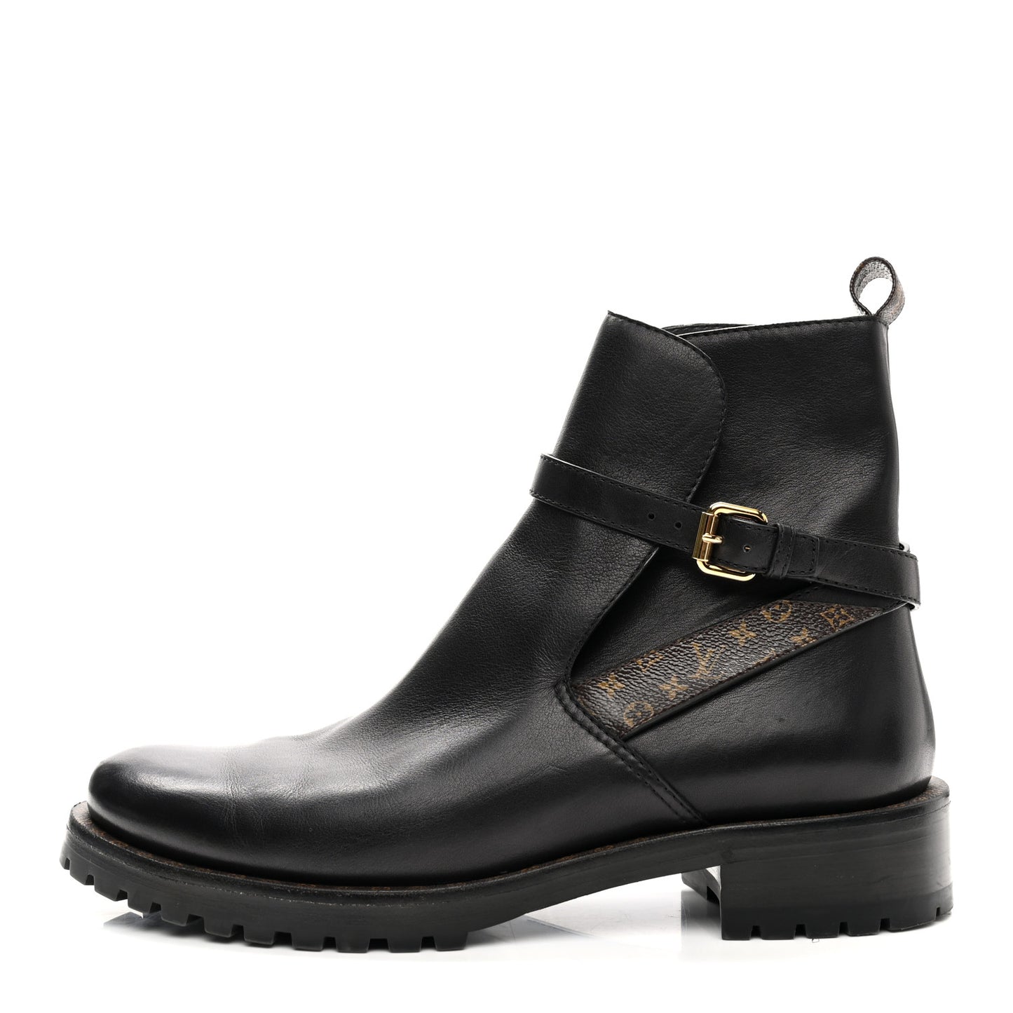 Calfskin Monogram Discovery Flat Ankle Boots 41 Black