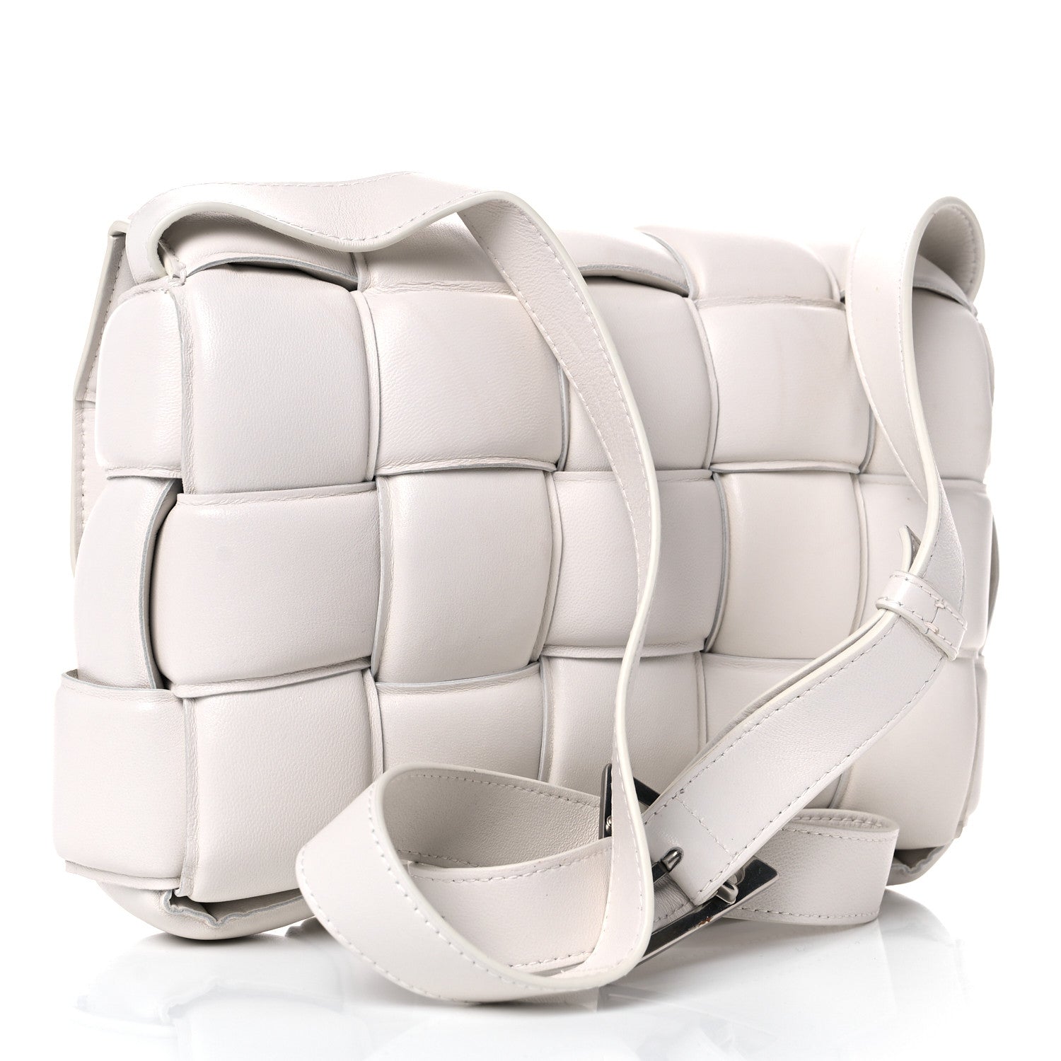Bottega Veneta Nappa Maxi Intreccio Padded Cassette Crossbody Bag Chalk 3 of 15