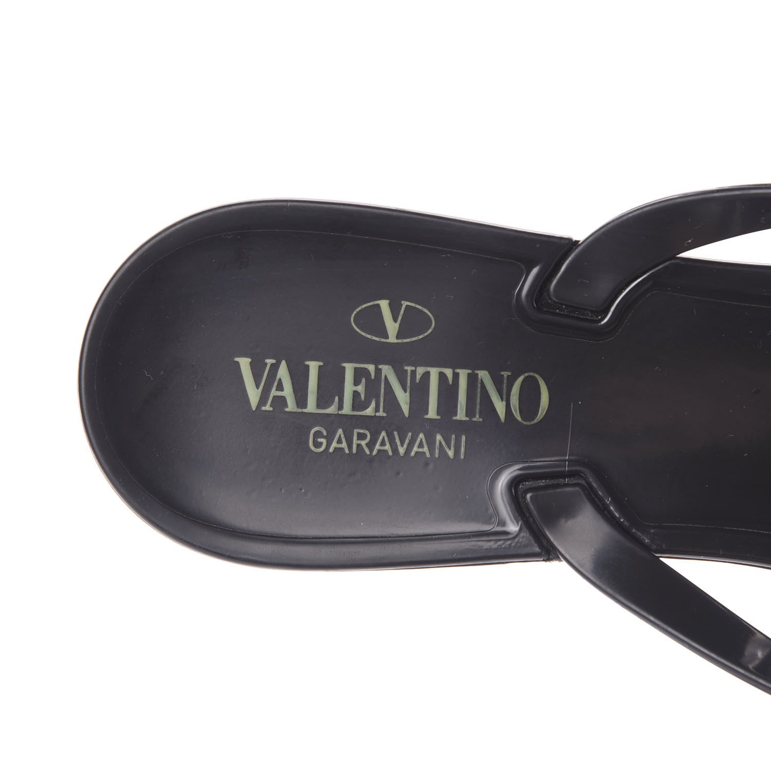 Valentino Garavani PVC Jelly Rockstud Bow Thong Sandals 41 Black 7 of 8