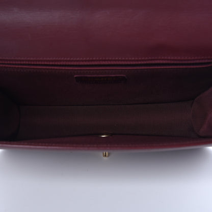 Chanel Calfskin Quilted Large Flap Bag Burgundy 7 of 11