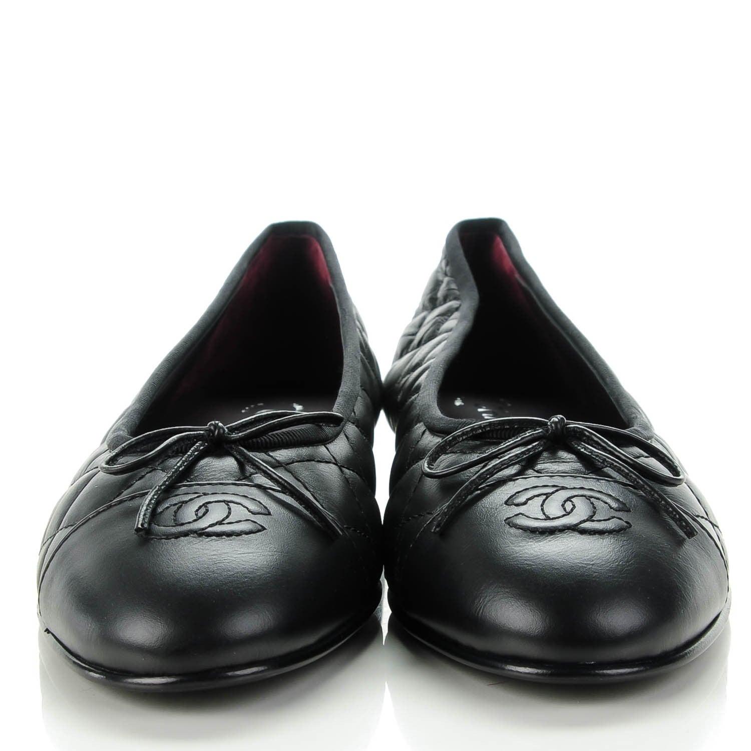 Chanel Quilted Lambskin CC Ballerina Flats 41.5 Black 2 of 8