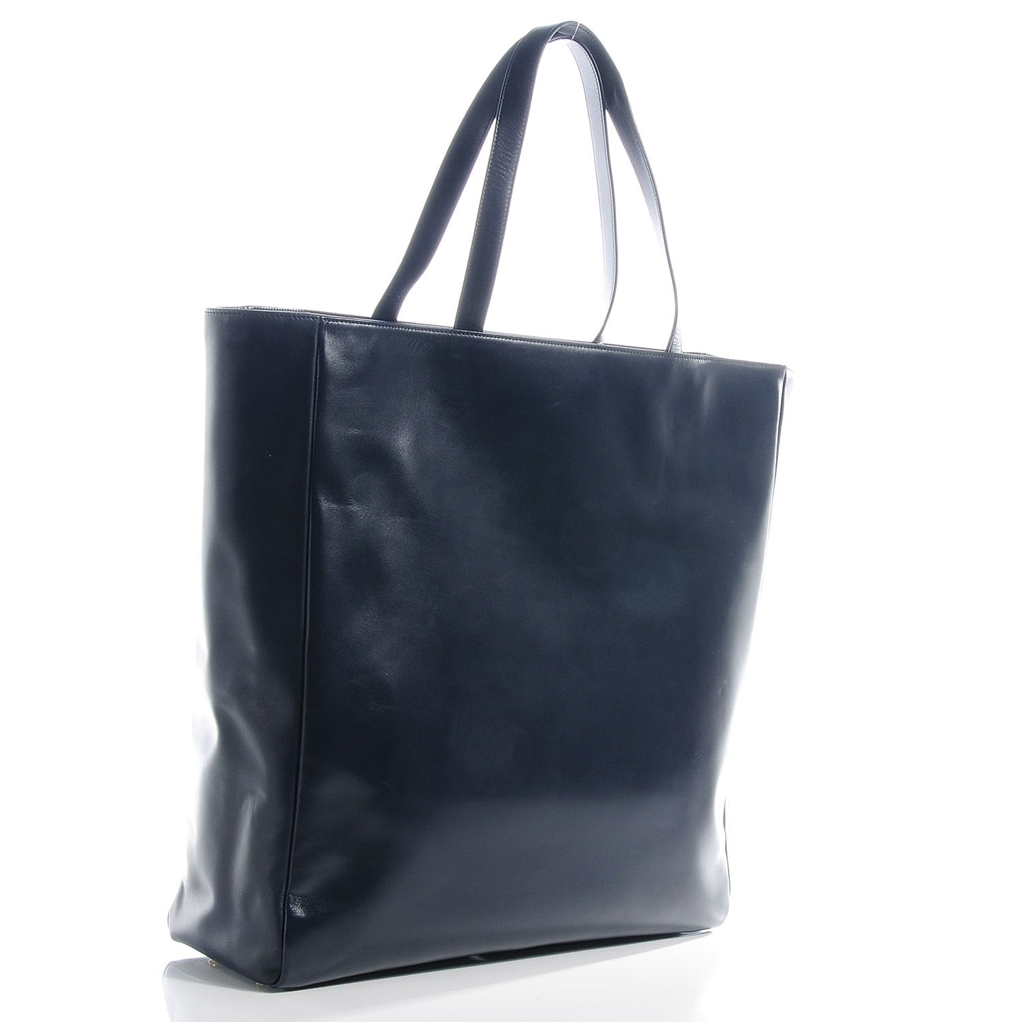 Soft Calfskin Large Museum Tote Navy