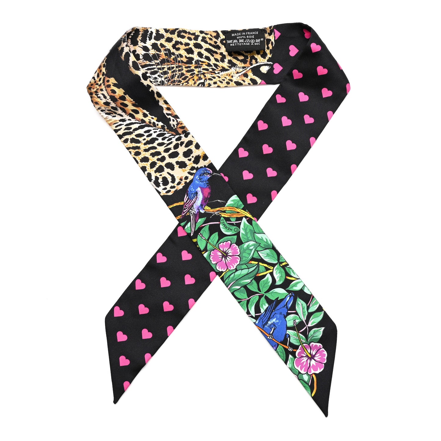 Silk Jungle Love Love Twilly Black Vert Rose Vif
