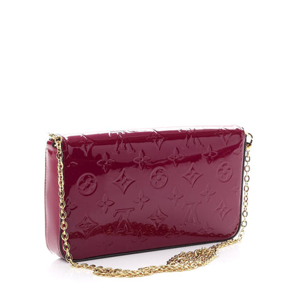 Louis Vuitton Vernis Felicie Chain Wallet Magenta 4 of 11
