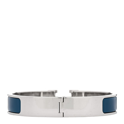 Hermes Narrow Enamel Clic Clac H Bracelet GM Bleu Profond 2 of 4