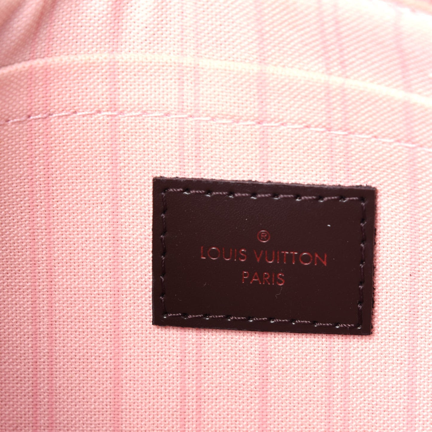 Damier Ebene Neverfull MM GM Pochette Rose Ballerine