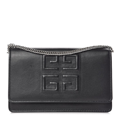 Givenchy Lambskin Emblem Chain Wallet Black 1 of 12