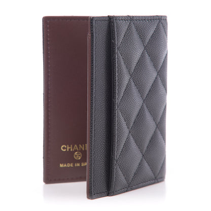 Chanel Caviar Quilted Card Holder Wallet Black 3 of 8