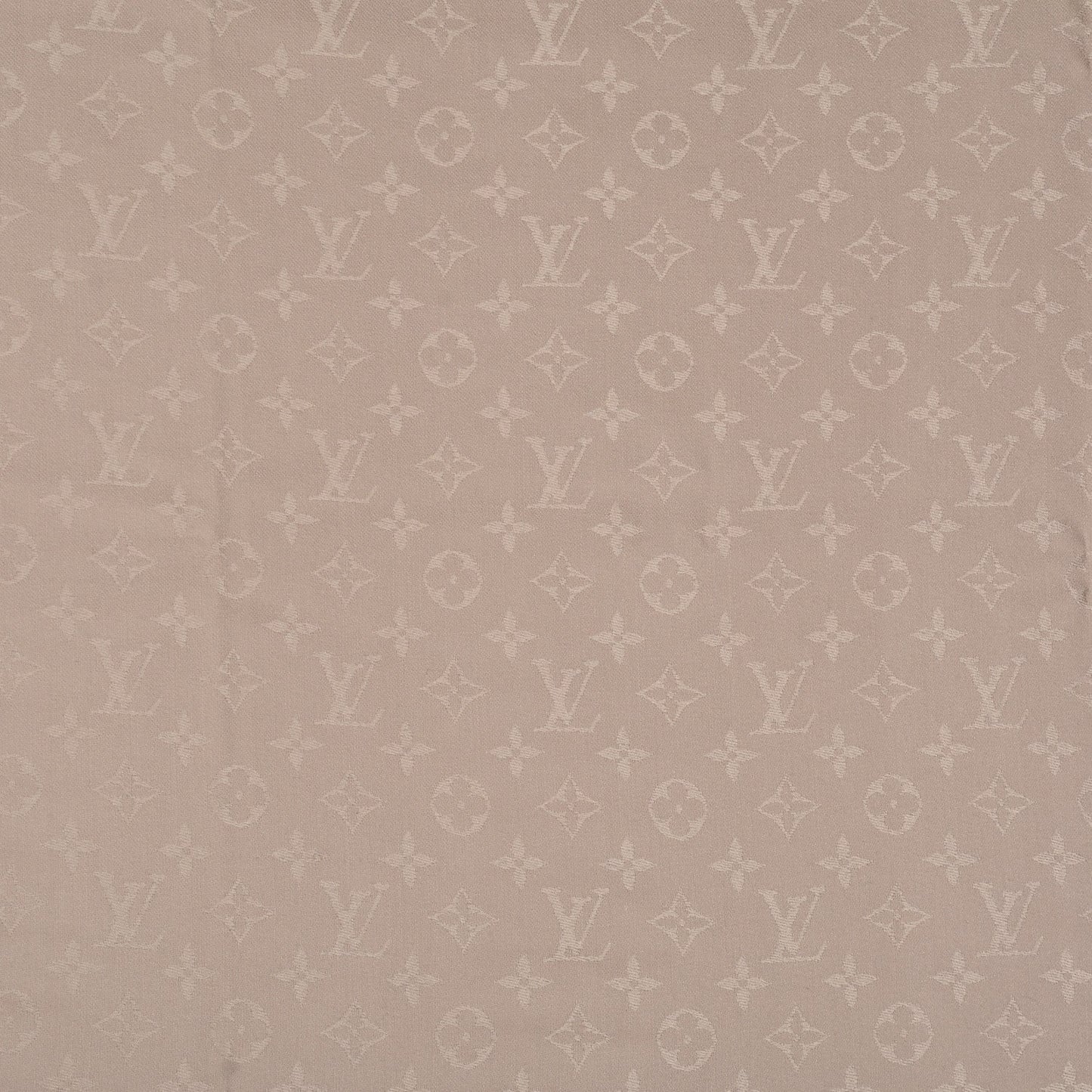 Silk Wool Monogram Shawl Beige