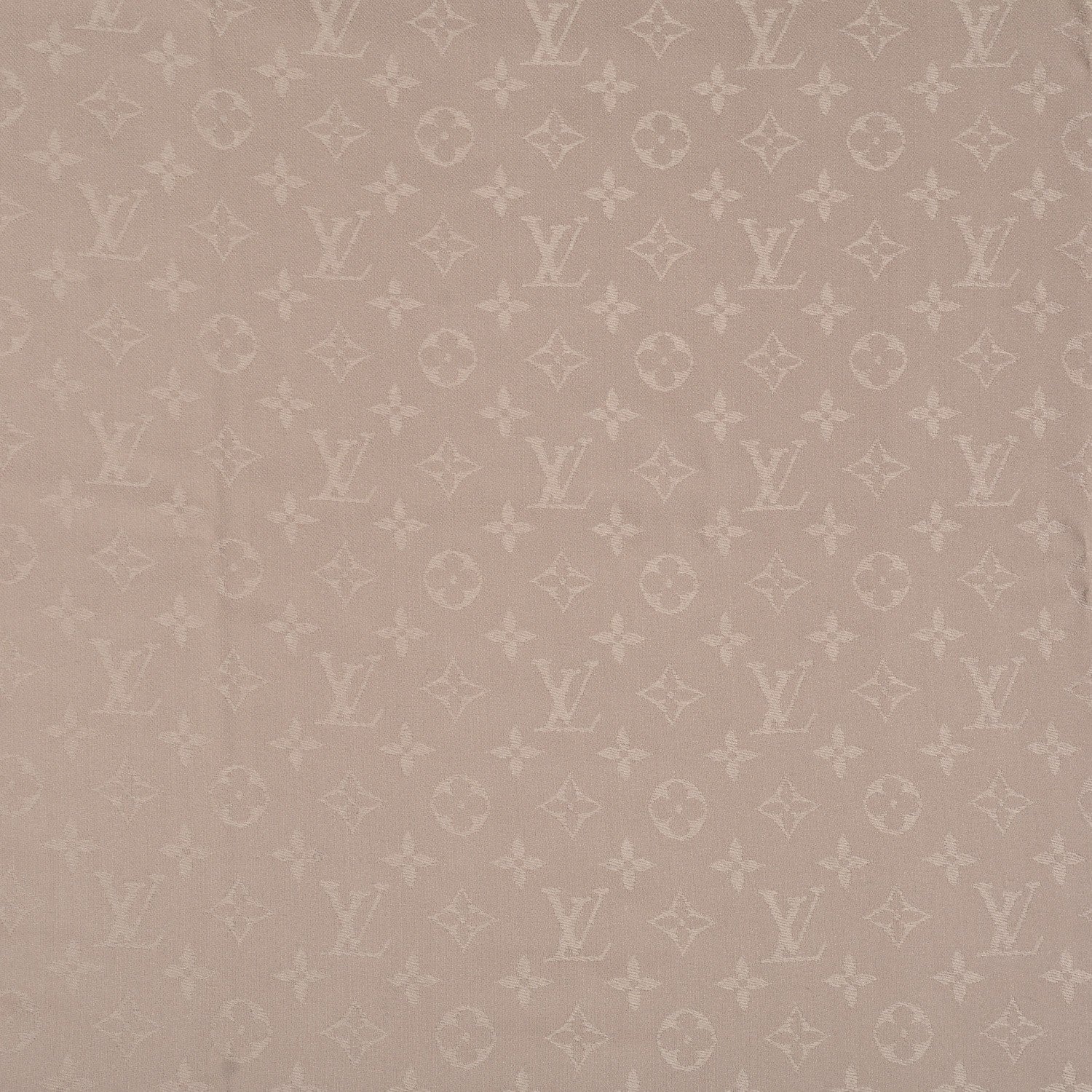 Louis Vuitton Silk Wool Monogram Shawl Beige 1 of 5