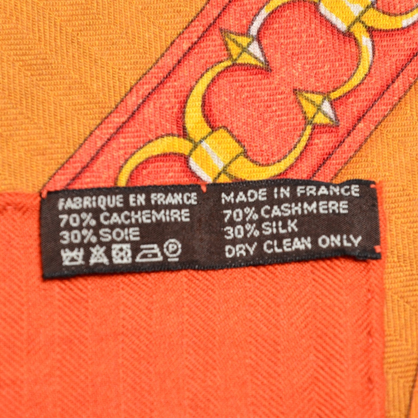 Cashmere Silk La Promenade Du Matin Shawl 140 Orange Naturel Ocre