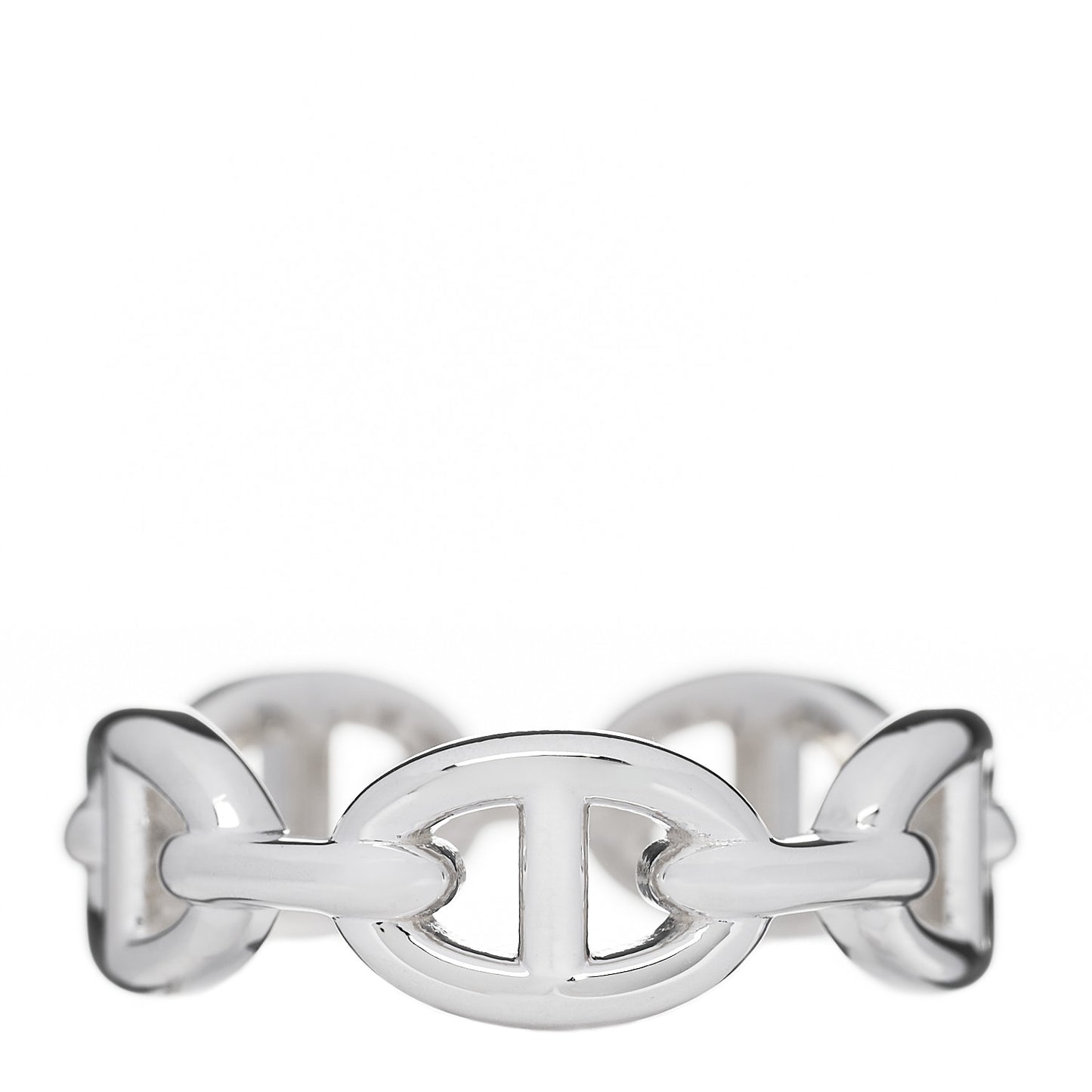 Sterling Silver PM Chaine d'Ancre Enchainee Band Ring 56 7.5
