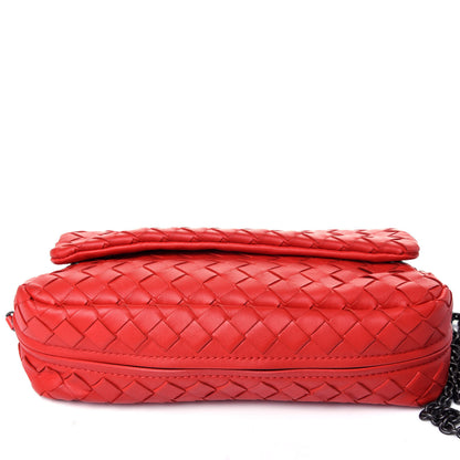 Bottega Veneta Nappa Intrecciato Mini Messenger Bag Red 15 of 16