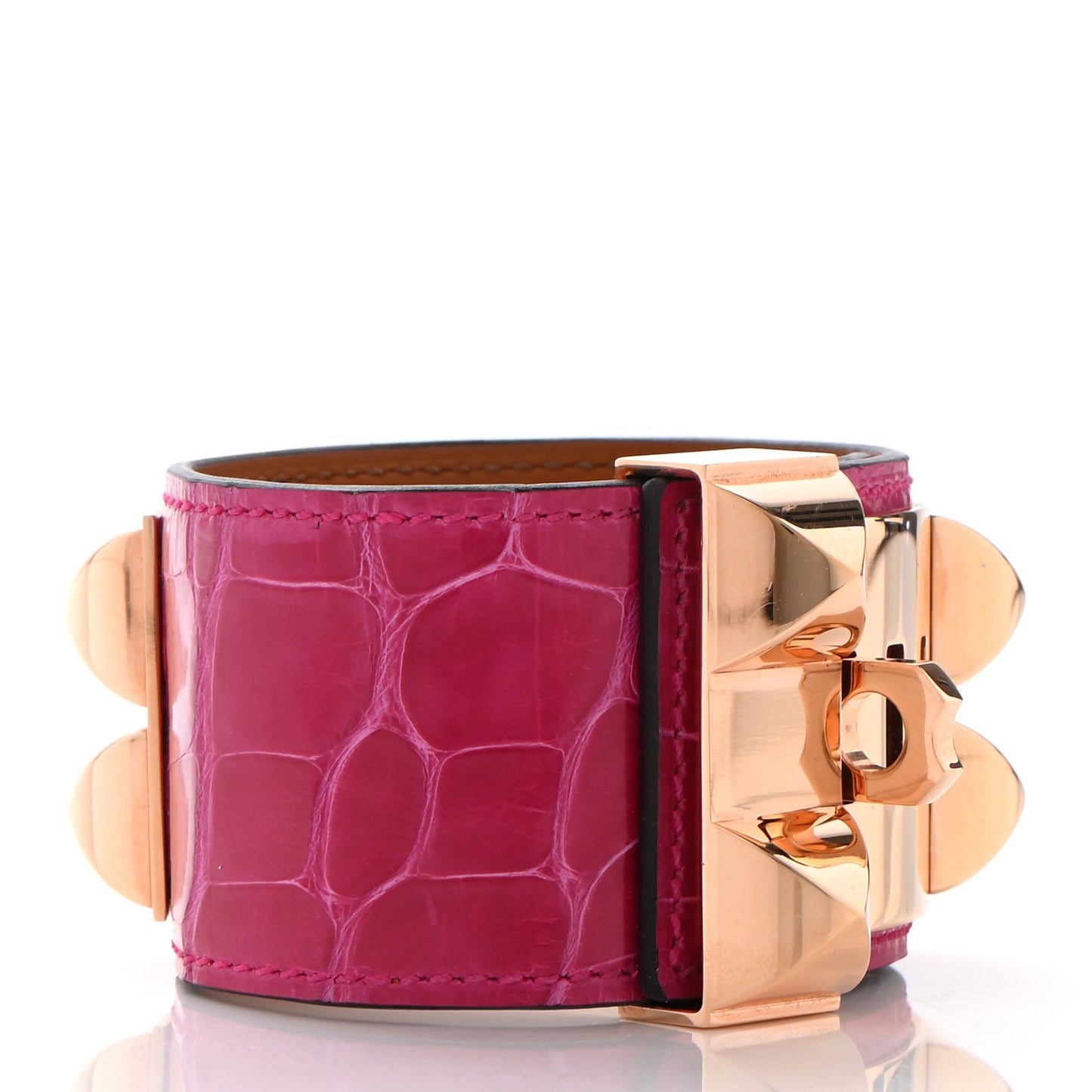 Shiny Alligator Collier de Chien CDC Bracelet T2 Rose Extreme