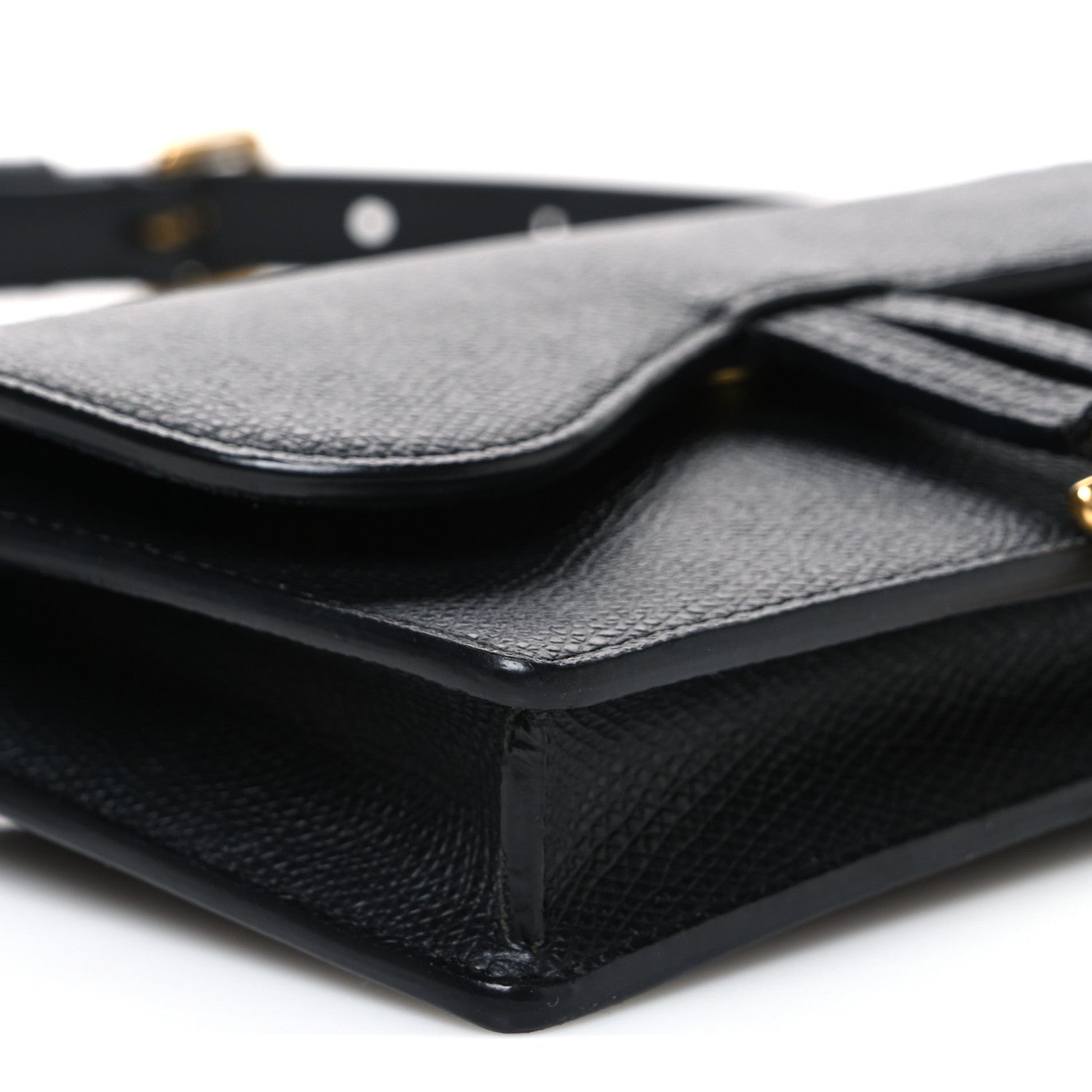 Christian Dior Grained Calfskin Saddle Belt Bag Black 7 of 8