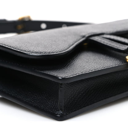 Christian Dior Grained Calfskin Saddle Belt Bag Black 7 of 8