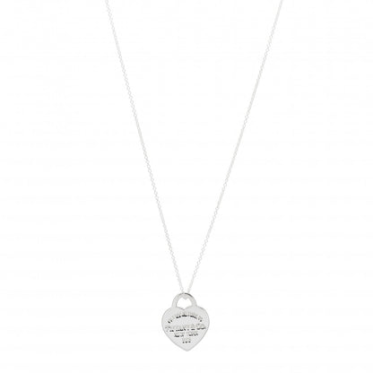 Tiffany Sterling Silver Small Return to Tiffany Heart Pendant Necklace 1 of 4