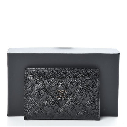 Chanel Caviar Quilted Card Holder Black 9 of 9