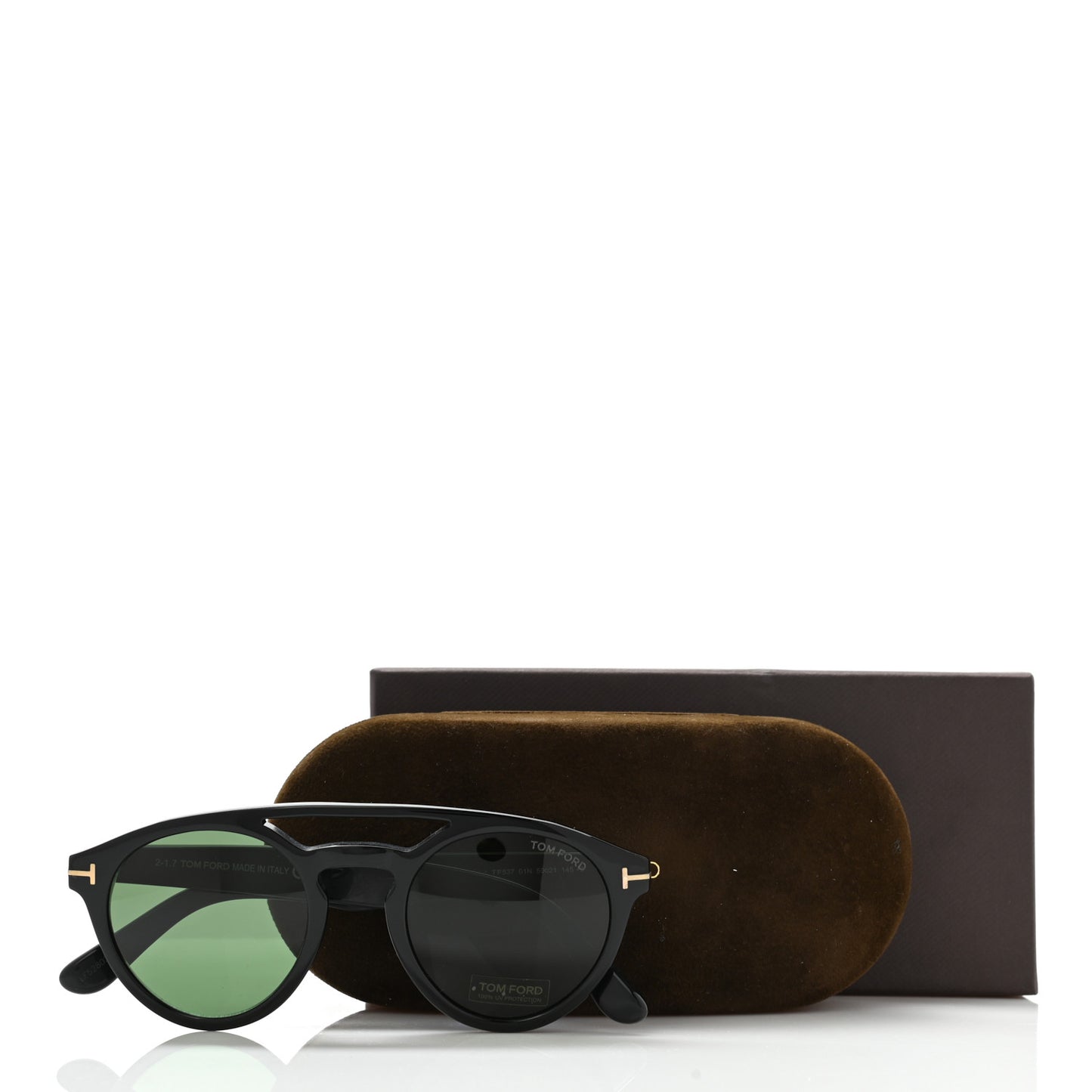 Clint Round Sunglasses TF537 Black