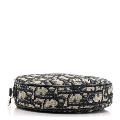 Christian Dior Oblique Jacquard Baby Ball Cross Body Bag Blue 4 of 11