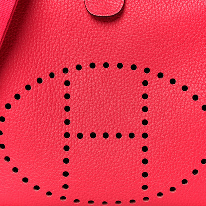 Hermes Taurillon Clemence Evelyne III PM Rose Extreme 9 of 12